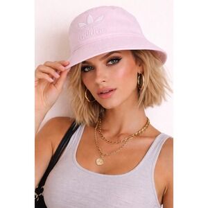 Adidas Streetwear Bucket‎ Hat Lt Pink Trefoil Logo Casual Summer